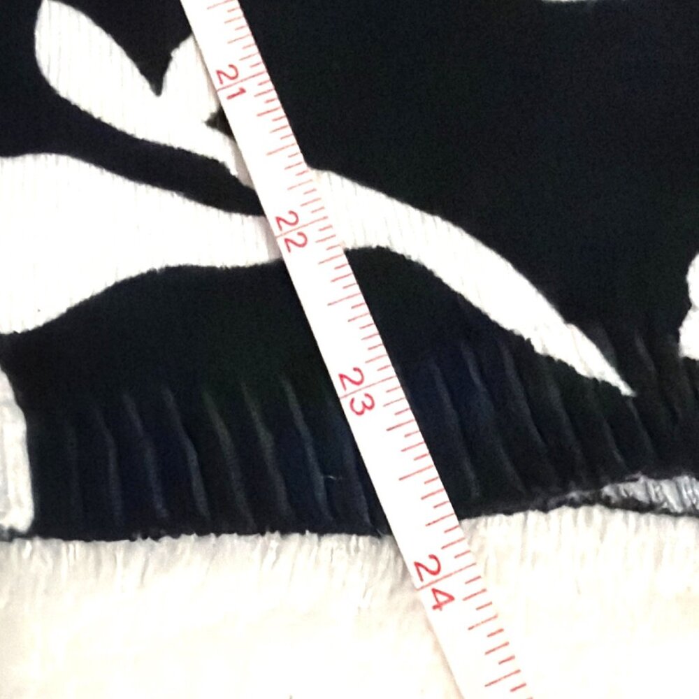 Notations Womens Black & White Floral Button-Up Cardigan Sweater XL 3/4 Sleeve - Picture 6 of 6